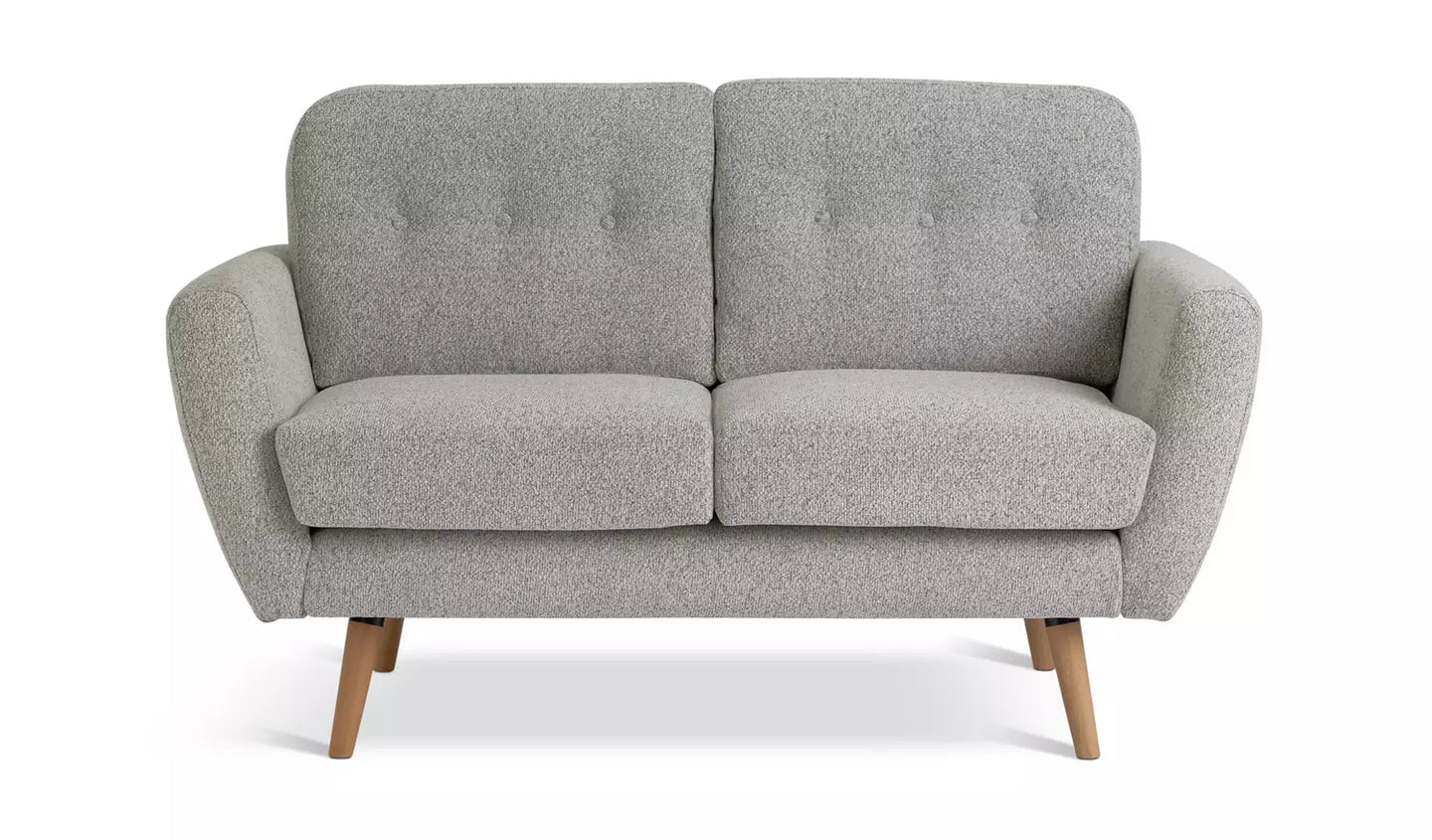 Assembled Habitat Finney Fabric 2 Seater Sofa - Grey